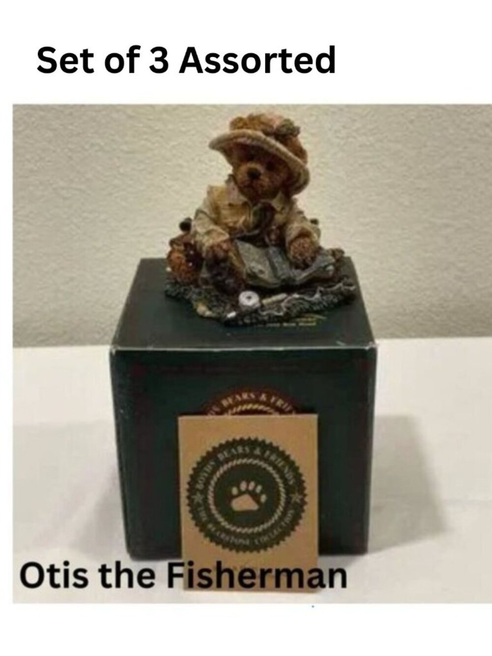 Vintage Boyds Bears Resin Figures Assorted Set 3 in Original Boxes Retired 1990s